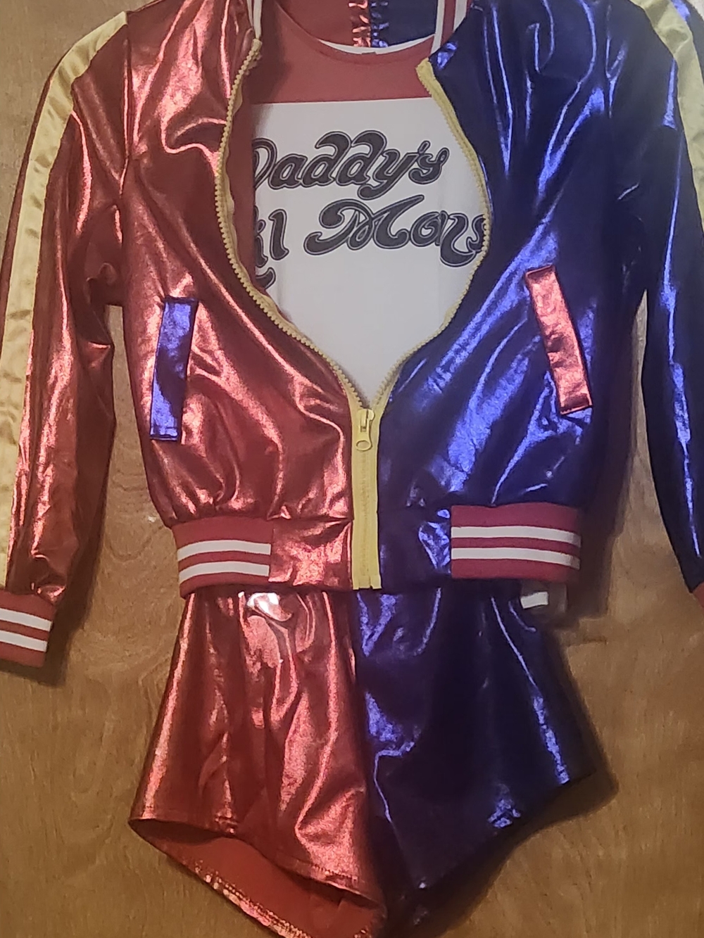 Daddy's Lil Monster Joker-Inspired Kids Costume - Red & Blue